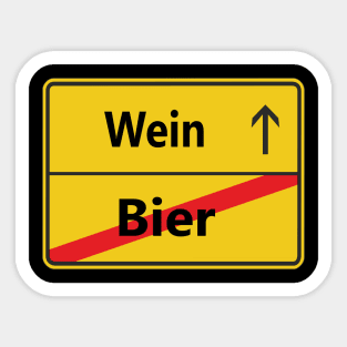 Bier? Wein! Sticker